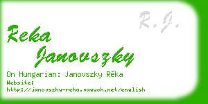 reka janovszky business card