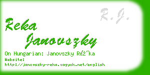 reka janovszky business card